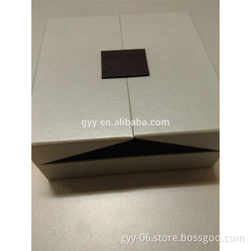 Magnet double door lid pearlized paper box